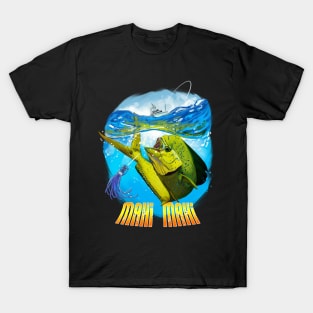 Mahi Mahi Fisherman Fishing Gift USA Fisherman Christmas Gift T-Shirt